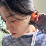 beads pop earring - navy