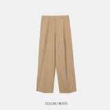 LMN クボピンタックワイドコットンパンツ (4color)