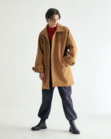 UNISEX WOOL RAGLAN HIDDEN COAT M - TWILL CAMEL (6636060704886)