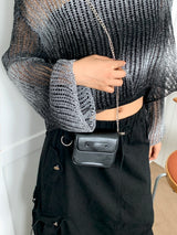 Two You Mini Square Leather Chain Crossbody Bag
