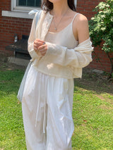 ムーブ 袖なし 夏 ブクル ニット スリーブレス(5color) / MOVE Sleeveless Summer Bookle Knit Sleeveless (5 colors)
