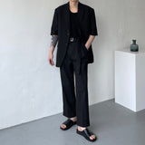 SI リネン半袖ジャケット / SI Linen Short-Sleeved Jacket (2 colors)