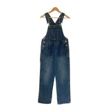 フレンチワイドデニムオーバーオールサスペンダージャンプスーツ / French wide denim overalls suspenders jumpsuit