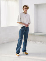 ワイドデニムパンツ / M160 WIDE DENIM PANTS_DEEP BLUE