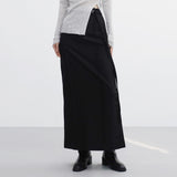 Ash long D belt skirt