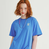 フラワープリントルーズフィットTシャツ / FLOWER PRINT LOOSE FIT T-SHIRT _ BLUE