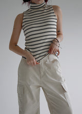 ポーラーストライプスリーブレストップ/Polar Stripe Sleeveless (2color)
