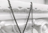 [BLESSEDBULLET]BULLET BACK III CHAIN NECKLACE_DARK SILVER_ORIGINAL/DIA (4625089757302)