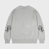[UNISEX] エルボーツードローイングラインフラワースウェットシャツ