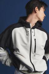 HOOD ZIP UP JACKET (charcoal mix)