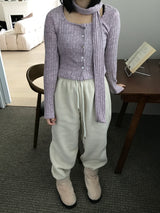 Greely cardigan muffler set 