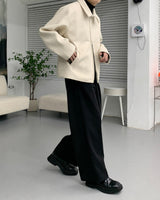ナッピングピンタックワイドスラックス / CH Napping Pintuck Wide Slacks (2 colors)