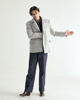 UNISEX HAIRY WOOL COAT JACKET M - BYRDEYE GRAY (6636064669814)