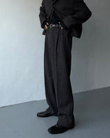CR Youth shuffle two-tuck wool wide pants (3 colors)