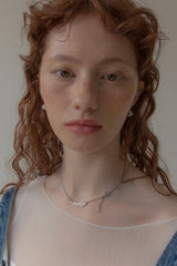 ヒュッゲライフスリムチェーンネックレス/Hygge life slim chain necklace (silver)