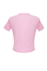 90sフォーカスクロップスパンスリーブTシャツ/90s foucus crop span sleeve t-shirts (light pink)