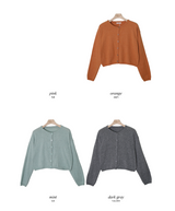 Wool Basic Round Crop Cardigan (7color)