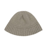 Monogram Label Wool Knit Bucket Hat Mocha