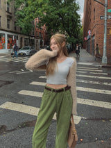 (UNISEX) ビビッドコーデュロイワイドパンツ