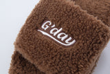 グッドデイファリーサンダル/G'day furry sandals (brown)