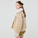 ハートボタンショートシャーリングジャケット / HEART BUTTON SHORT SHEARLING JACKET _ BEGIE