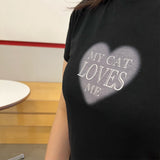 ラブミークロップTシャツ / LOVE ME CROP T-SHIRT BLACK