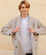 ウールブレンドオーバーサイズロングコート/RCH wool blended oversized long coat gray