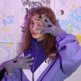 ゴーストウールニットグローブ/0 5 ghost wool knit gloves - GREY