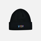ロングカフビーニー / WOOR LONG CUFF BEANIE (BLACK)