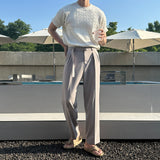 リボンワイドフィットベルトスラックス