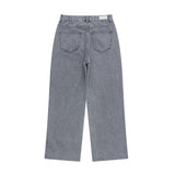 セミワイドフィットシングルダイレクションスリットデニムパンツ