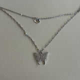 バタフライレイヤードネックレス / butterfly layered necklace (925silver)