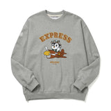 エクスプレスホリデーエアプレインペンギンスウェット / Express Holiday Airplane Penguin Sweatshirt_Melange