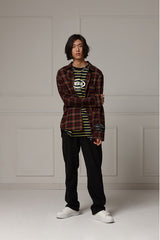 Loose-fit check shirts - Darkbrown (4622121336950)