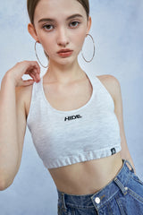 HIDE Cross Bra Top (White Melange) (6570976018550)