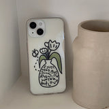 Black - LOVE VASE Phone Case