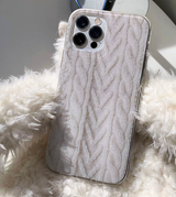ウィンターロッグファブリックフォーンケース / Winter Log Fabric Phone Case