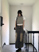 Parform Remedy Washing Long Denim Skirt