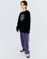 チケットマシンタイポスウェットシャツ/THICKET MACHINE TYPO SWEATSHIRT-NAVY