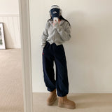 ナッピングエンブロイダリー2WAYジョガーパンツ / [Bellied made] napping embroidery two-way jogger pants