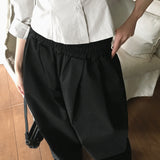 Pvi ツーピンタックバンディングコットンロングワイドパンツ