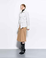 DOZI - Pinched Stripe Oversized Shirts _ Ivory