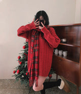 [Belied made/Cuanku] First Love Twisted Cable Knit Dress