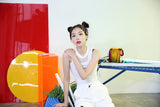 メッシュスリーブレストップ/TOP(6518) mesh sleeveless top