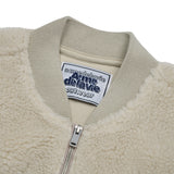 FLEECE BLOUSON BOMBER JACKET BEIGE