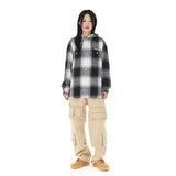 HOODED OMBRE CHECK SHIRT