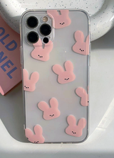 モチピンクラビットフォーンケース / Mochi Pink Rabbit Phone Case