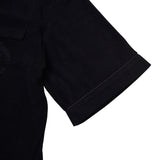 パイピングテリーショートスリーブシャツ/[UNISEX] Piped Terry Short-Sleeved shirt (Black)