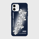 CUTE BEAR FRIENDS-NAVY(COLOR JELLY CASE)