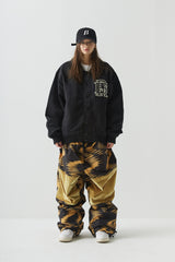 ウェーブベルベットスーパーワイドボックスパンツ / BSR2223FWPT015 ZGZG WAVE VELVET SUPER WIDE BOX PANTS GOLD
